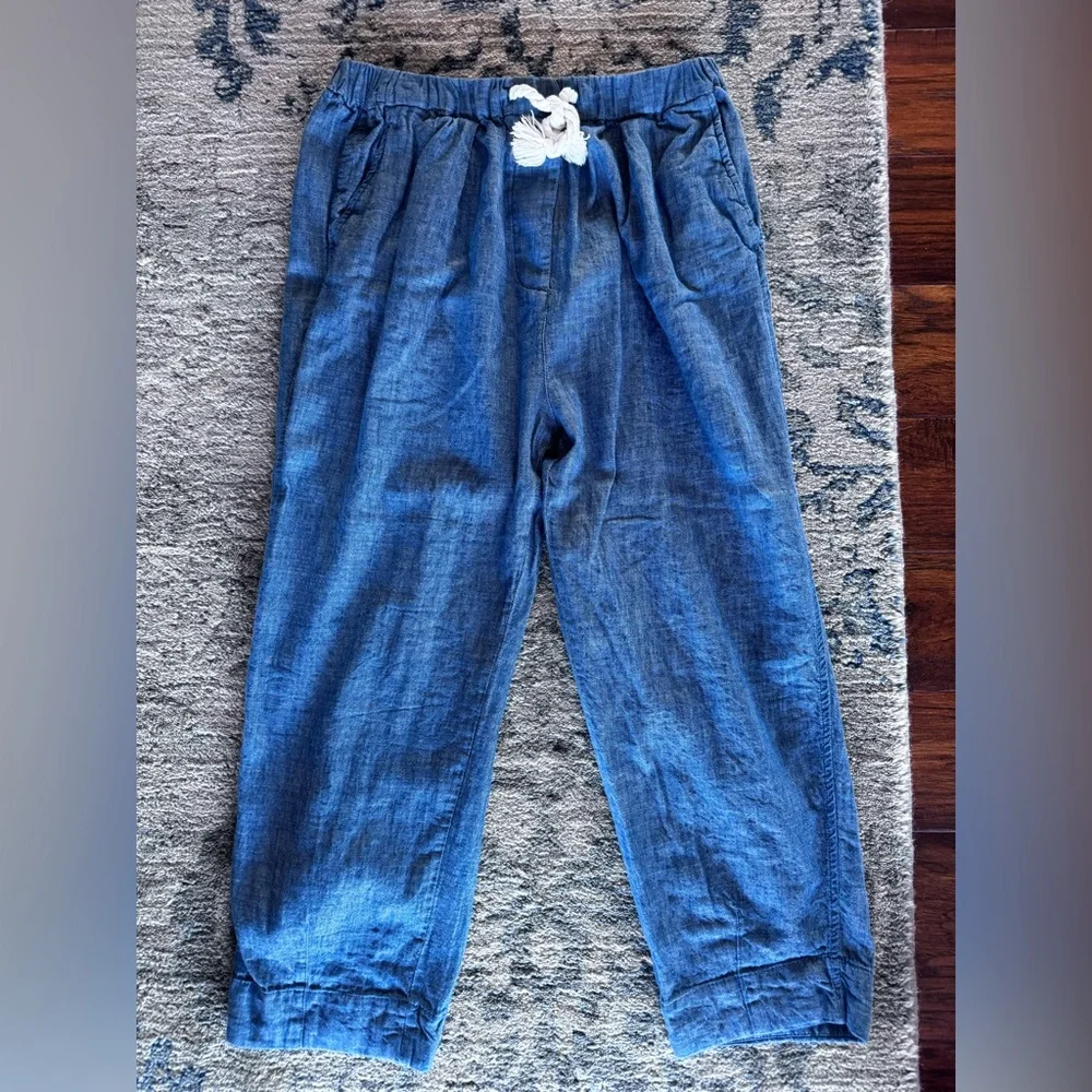 Free People | Everyday Chambray Pull On Cropped Pants - Picture 4 of 5